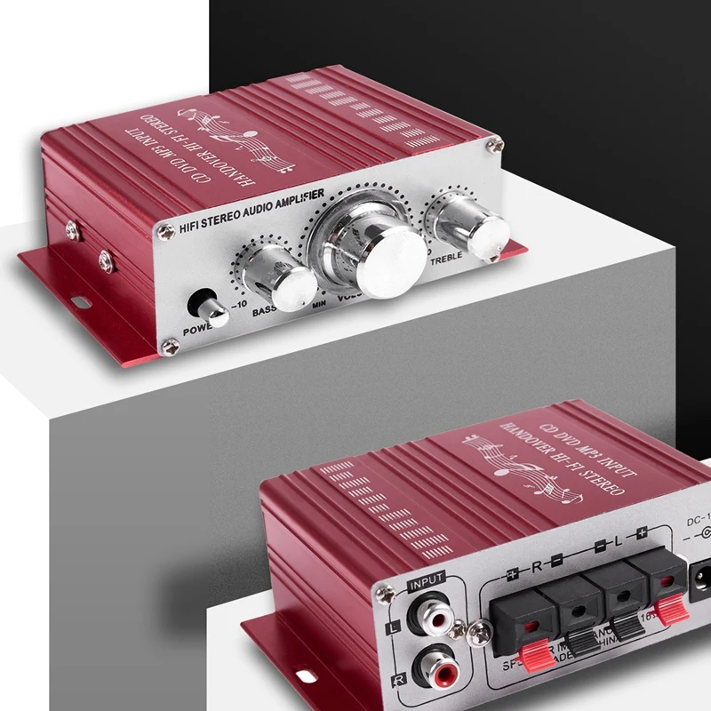 Горячая 3C-RCA 2CH Hi-Fi стерео усилитель MP3 динамик для автомобиля DVD Мини Мото