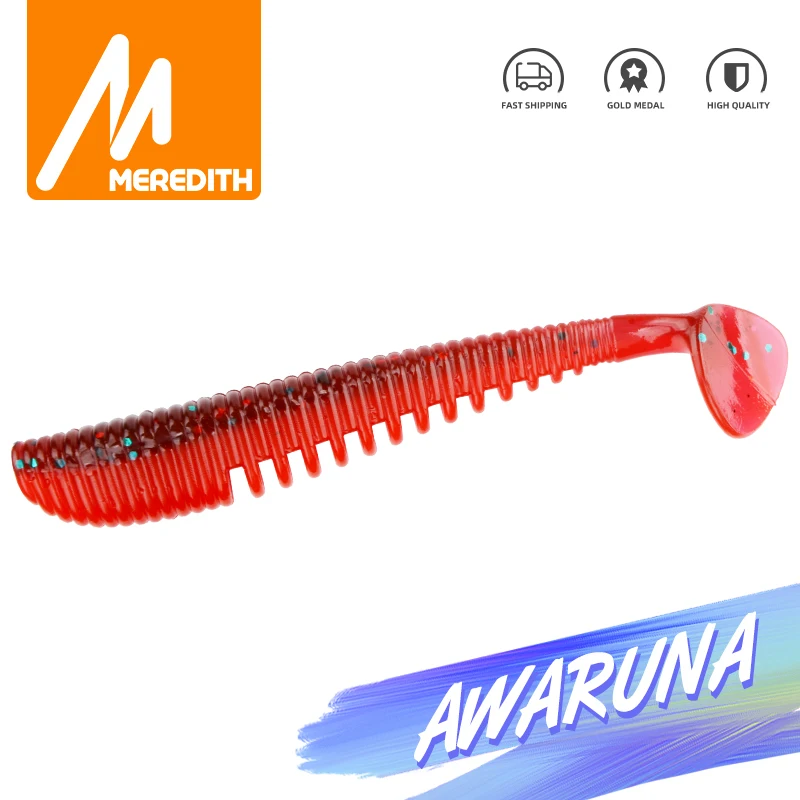 MEREDITH Awaruna 80 мм 95 110 рыболовные приманки мягкая искусственная наживка хищник