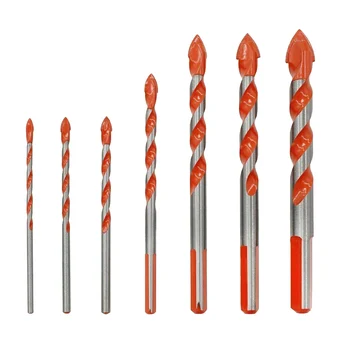 

5 pcs/7pcs Handle Triangular-Overlord Drill Bits Multifunctional Tool for Ceramic Tile Wall 4mm-12mm--M25