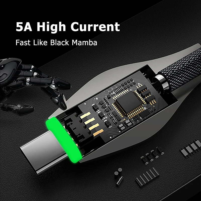 USB кабель типа C 5 А длина 1 м 2 3 м|Кабели для мобильных телефонов| |