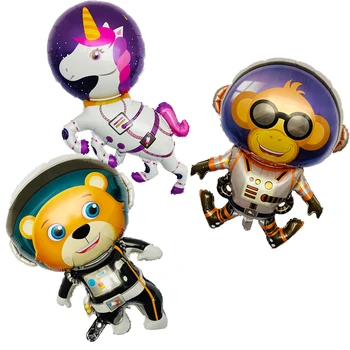 

New 50pcs star space space bear Eddie monkey unicorn Randy aluminum foil balloon happy birthday decoration children gift bath
