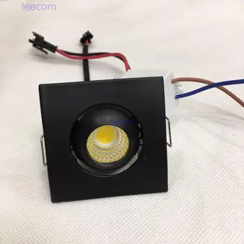 

10pcs/lot New Model Led Mini Cabinet Downlight 3w Diameter 52mm Black Frame Recessed Ceiling No Flicker Spot Lights For Home