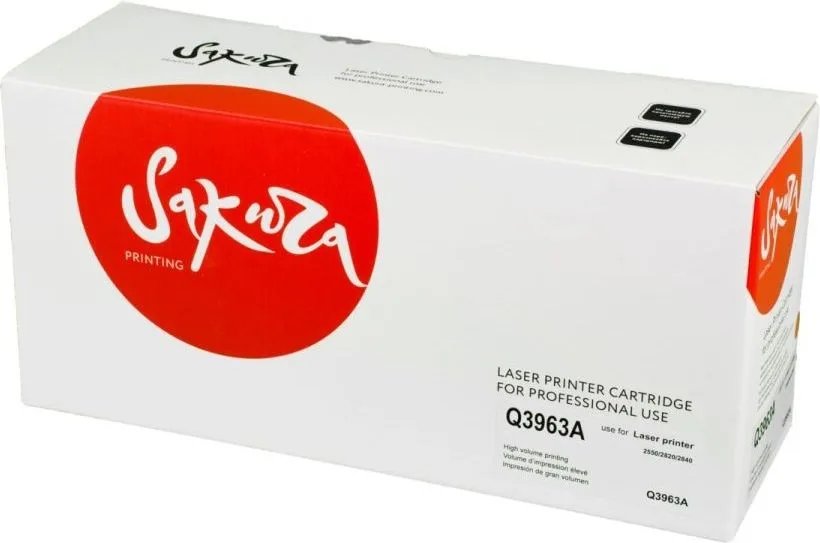 Картридж SAKURA Q3963A для HP LJ 2550 2550L 2550LN 2550N 2820 2840 3000 3000DN 3000DTN 3000N пурпурный 4000 к |