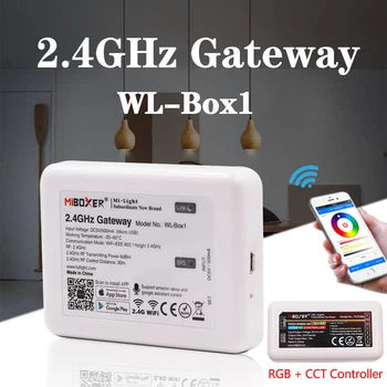 

Milight RGBCCT LED Controller FUT039 + FUT092 2.4G Wireless 4-Zone RF Touch Remote +Miboxer WL-Box1 2.4GHz Wifi Controller