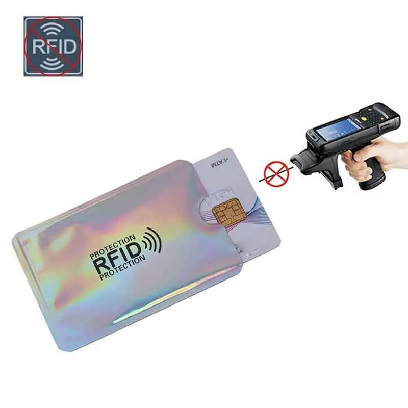 5 шт./лот, Открытый Анти RFID кредитный держатель для карт, чехол для банковских карт, кошелек, блокировка, считыватель, замок, Противоугонная защита информации, сумка - Цвет: Silver