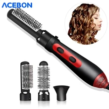 3 в 1 многофункциональный фен для волос и объемная вращающаяся щетка для волос, роликовый вращающийся стайлер, расческа для укладки, выпрямление, завивка, расческа