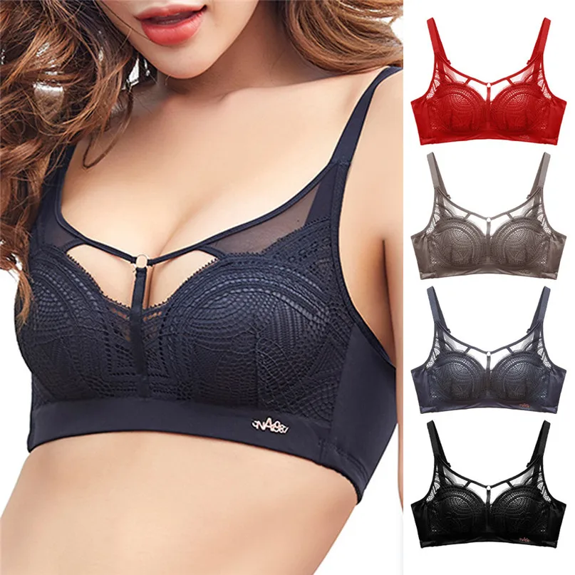 Fashion Woman Sexy Tight Bra Sexy Thickening Bra Lace Lingerie No Rings