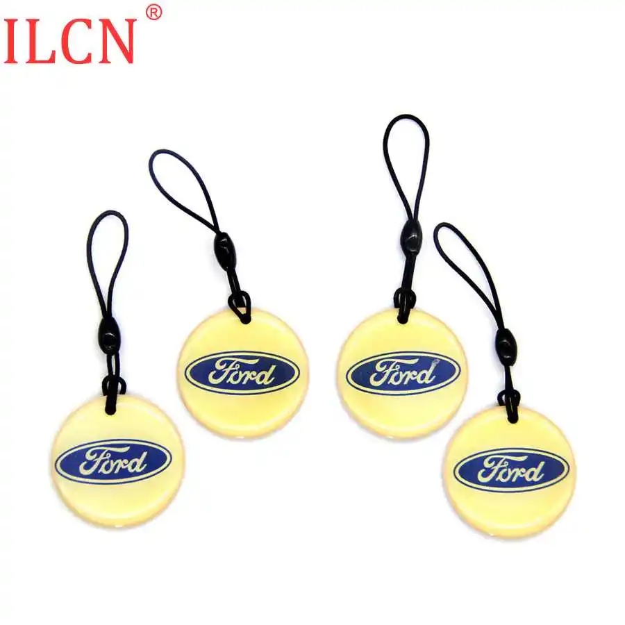 4pcs Random Color 125 кГц ID EM4305 EM4205 перезаписываемый, реплицируемый, записываемый, RFID автомобильные логотипы с узором, брелок, смарт-тег, карта контроля доступа, 1 шт - Цвет: 4pcs Random Color