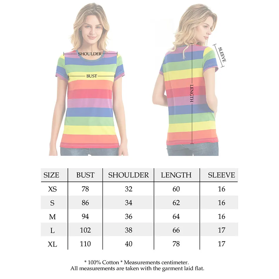 Women's Rainbow T-Shirt- Black and White Striped Shirt with Red and White Stripes Tees - Short Sleeve Casual Tops image 6
