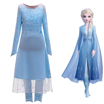 

Kids Anna Elsa 2 Princess Costume Infant Baby Birthday Party Clothing Toddler Halloween Party Frozen Elsa 2 Costume For Girl