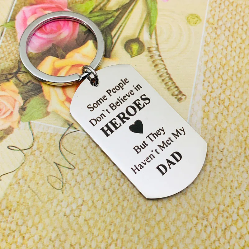 Oeinin Arrtracive Keyring For Men/Women Simple Letter Keychain Some People Dont Believe In Heroes Dad Alloy Brelok | Украшения и