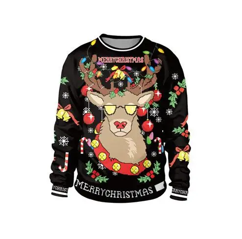 New listing Christmas Sweaters Stylish Unisex Men Women Santa Claus Ugly Christmas Sweater Novelty Sexy RED Retro Sweater