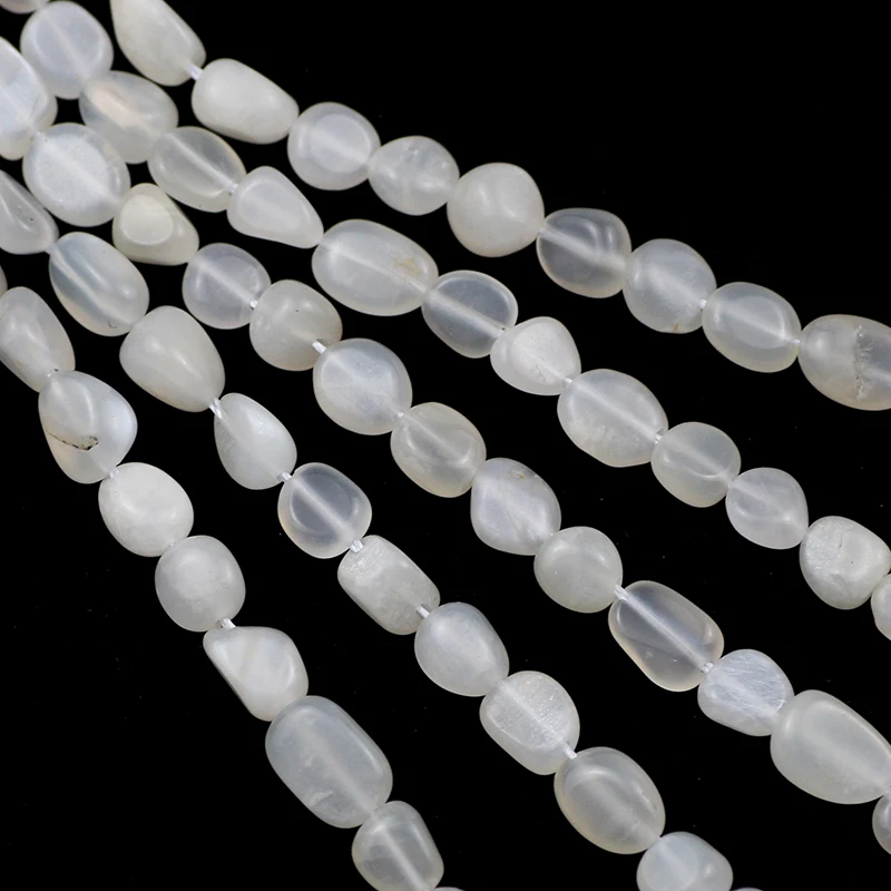 4 ~ 7 мм Нерегулярные натуральный белый лунный камень бисер Свободные Spacer Бусины для самостоятельного