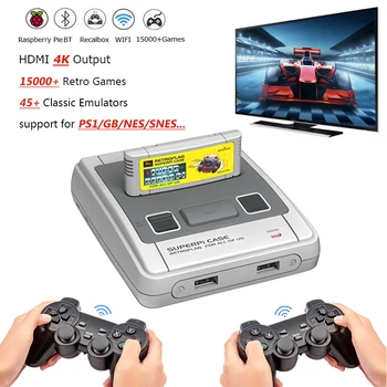 

Mini 4K HDMI TV Game Console With 15000 Games With 2 Wirelless Controllers Retro WIFI Video Games Consoles For PSP/PS/GBA/GB/NES