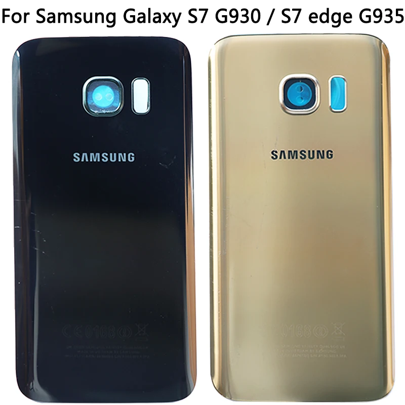 Для samsung Galaxy S7 G930/S7 edge G935 крышка батареи Задняя стеклянная дверная панель Корпус для S7 задняя крышка Корпус чехол