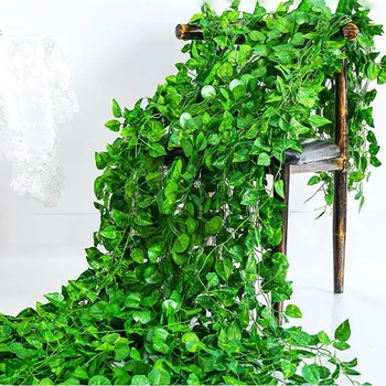 

12 pcs Artificial Trailing Garland Ivy Vine Leaf Fern Greenery Plants Foliage Flowers Christmas Decoration