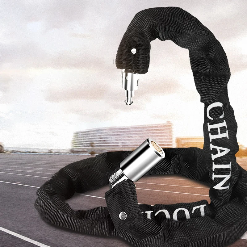 Bike Chain Lock Anti Theft Bike Lock Chain with Keys Bicycle Chain Lock