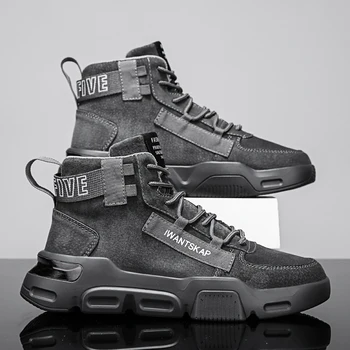 

New Hot Men's Shoes 2020 Autumn High-top Jordan Shoes Trend Fashion Casual Shoes Men Lac-up Chunky Sneakers Men Walking Shoes