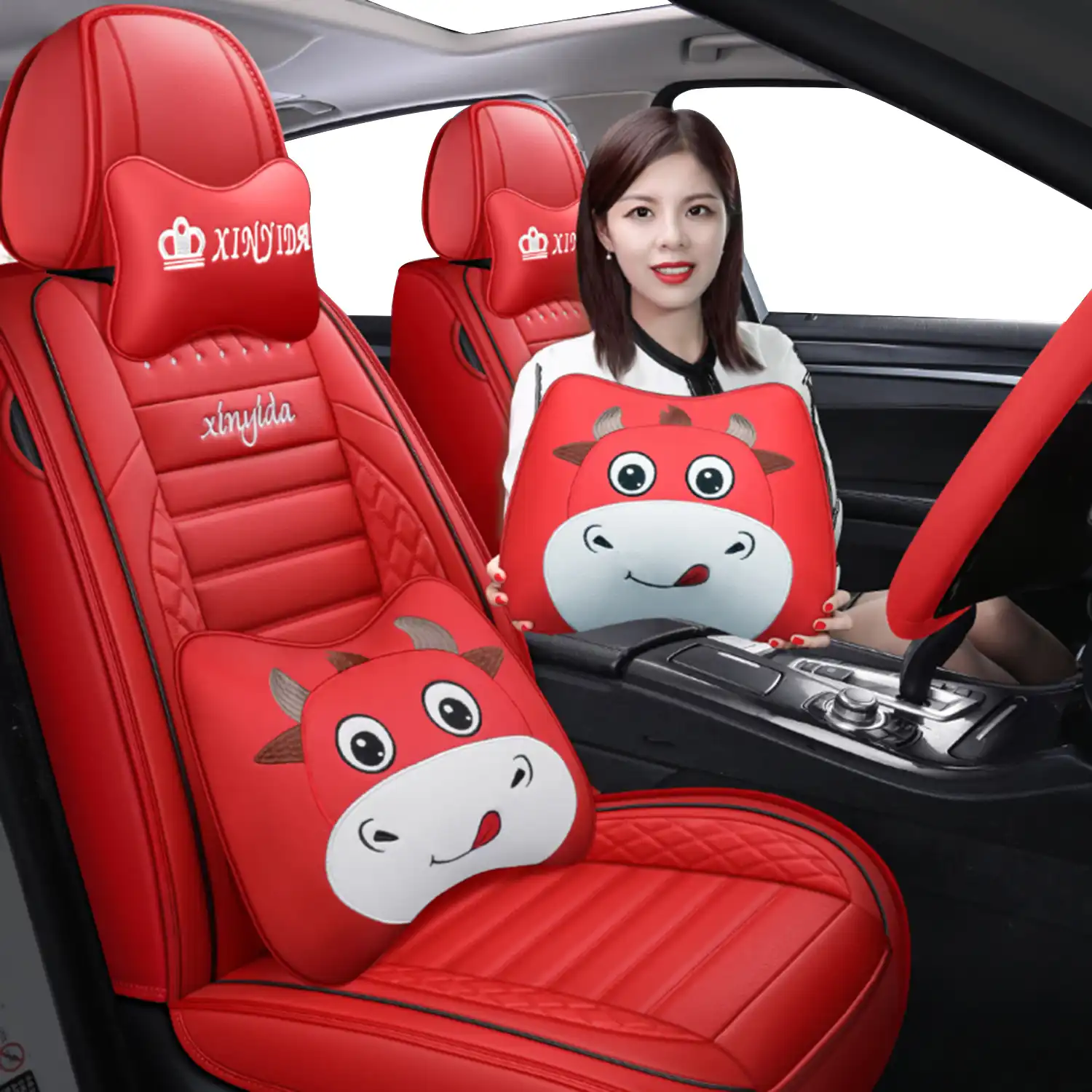 黒赤革素材のカーシートはクライスラー0 300cアクセサリー 自動車シートカバー Aliexpress