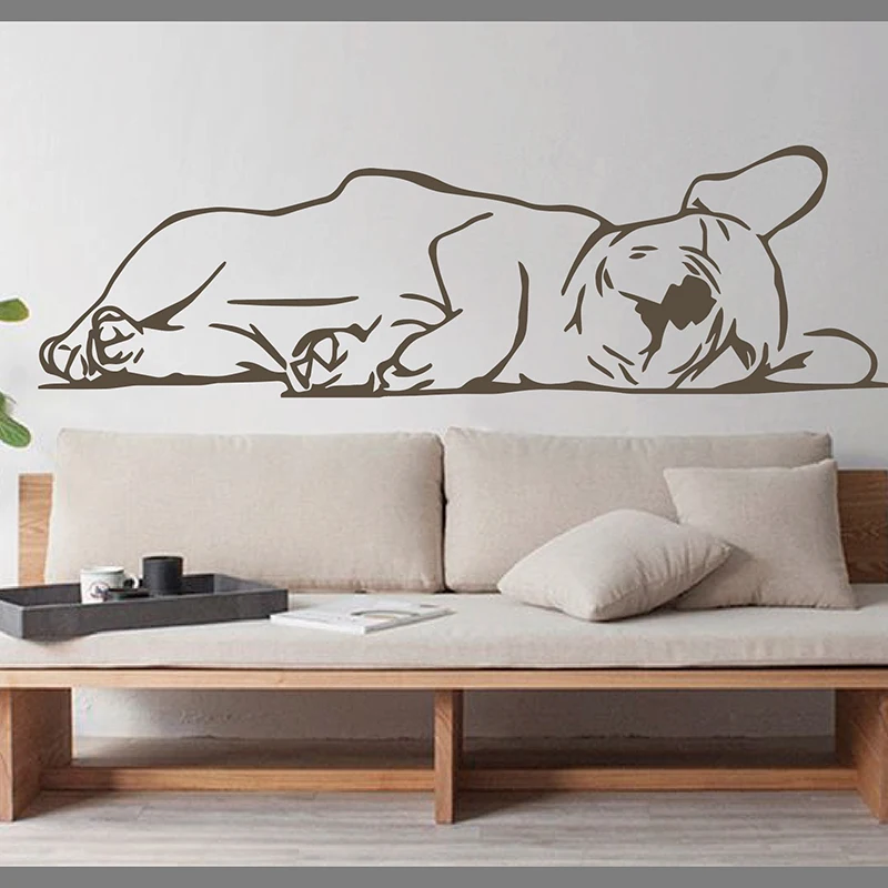 Large French Bulldog Animal Pet Wall Sticker Sofa Bedroom French Bulldog Puppy Animal Wall Decal Kids Room Vinyl Home Decor (1)