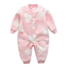 SAGACE; Детский комбинезон; Модный флисовый теплый комбинезон для маленьких мальчиков и девочек; мягкая Пижама; комплект одежды для малышей с рисунком медведя; хлопковый комбинезон