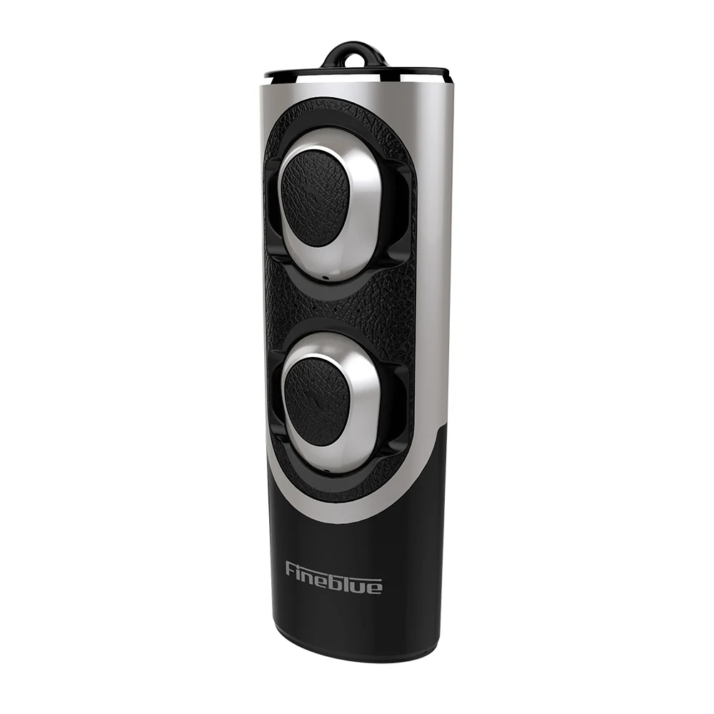 Black with Silver Fineblue RWS-X8 TWS Bluetooth 5,0 наушники стерео музыкальные наушники невидимые наушники с микрофоном для зарядки DSP шумоподавление - Цвет: Black with Silver
