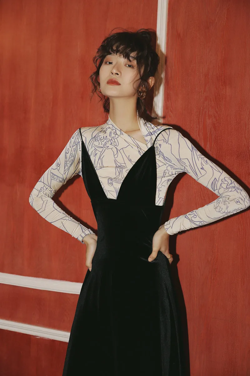 Najtaniej Cheerart rysunek drukuj T Shirt kobiety nieregularne na kark i ciało koszulka Shir designerski top bielizna spadek koszulka Femme odzież