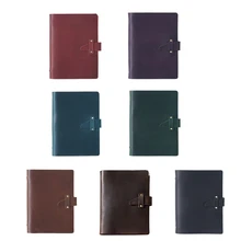 

A5 Leather Journal Notepad Closure 6 Ring Binder Personal Diary Loose Leaf Notebook Travel Business Gift for Adult Teens