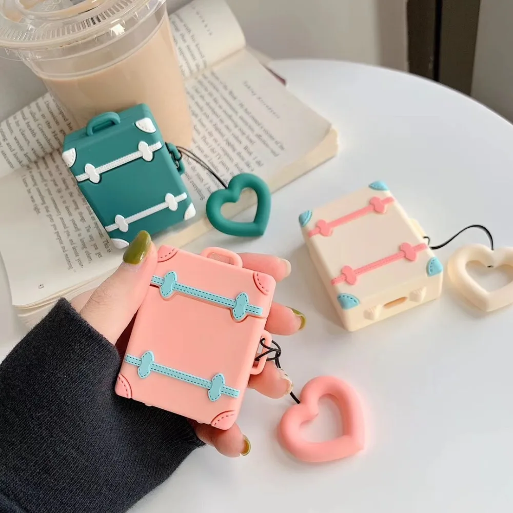 

For AirPods 2/1 Case cute mini trunk box Accessories silicon Protective Cover Bluetooth Wireless Earphone Case For Air pods case