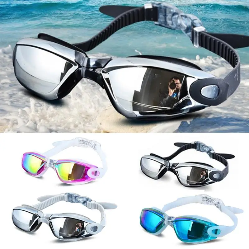 Gafas de baño antiniebla Anti-UV para hombre y mujer, lentes ajustables para natación y buceo
