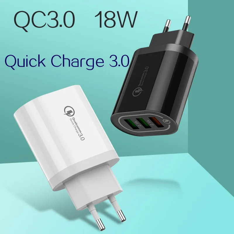 USB зарядное устройство Quick Charge 3 0 быстрое для телефона Xiaomi Iphone X xr 8 Samsung S10 Plus Huawei Redmi
