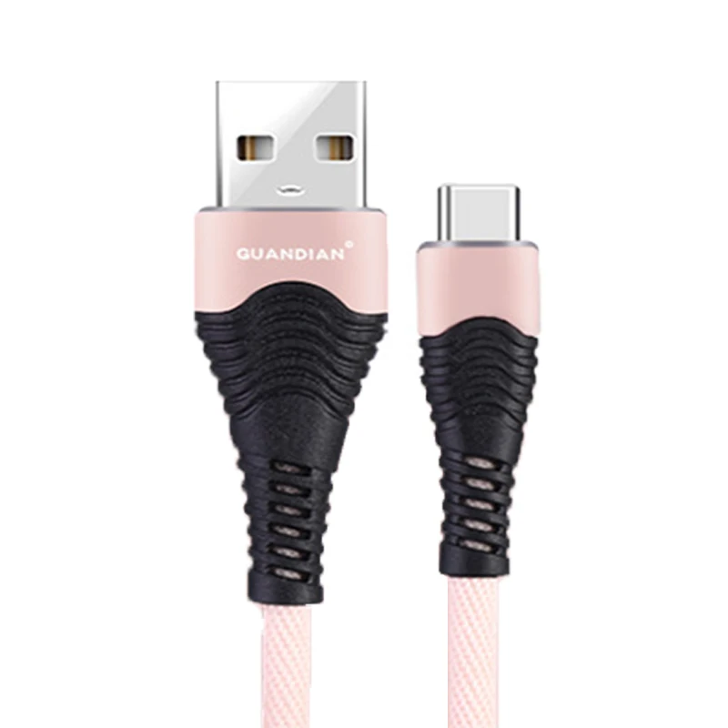 TYPE-C gold Подходит для Android универсальный USB кабель для передачи данных для мобильного телефона type-c IOS тканевый зарядный кабель 3A Быстрая зарядка 1 м micro usb - Color: TYPE-C gold