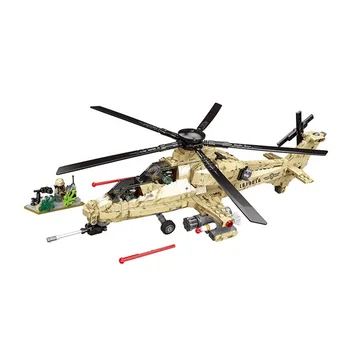

Military Series The Wz10 Helicopter Set Building Blocks Bricks Model Kid Toys Christmas Gift War 06025 749pcs