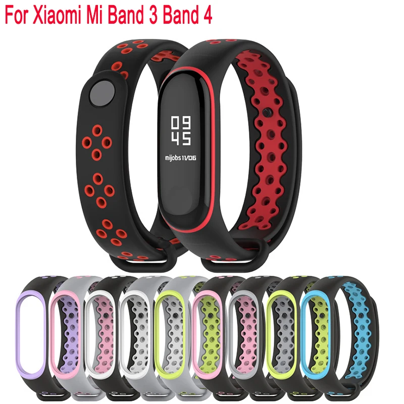 Спортивный Браслет mi Band 3 4 ремешок на запястье для Xiaomi band спортивный силиконовый