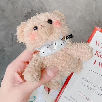 

Cute Plush Bear Bluetooth Earphone Case For AirPods Cover Lovely Protective Cover For Apple Air Pods Headphone Earburd Case
