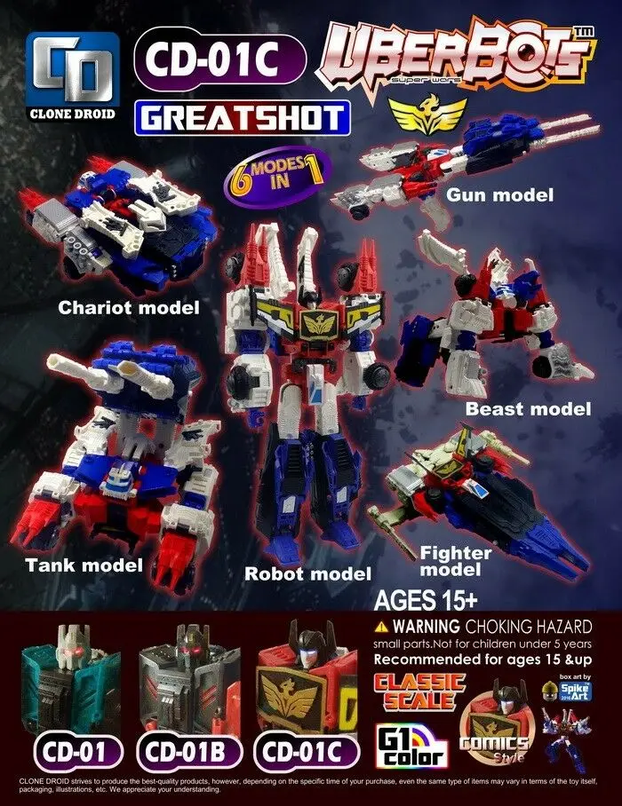 

Clone Droid CD-01C G1 colour Justics Greatshot,In stock!