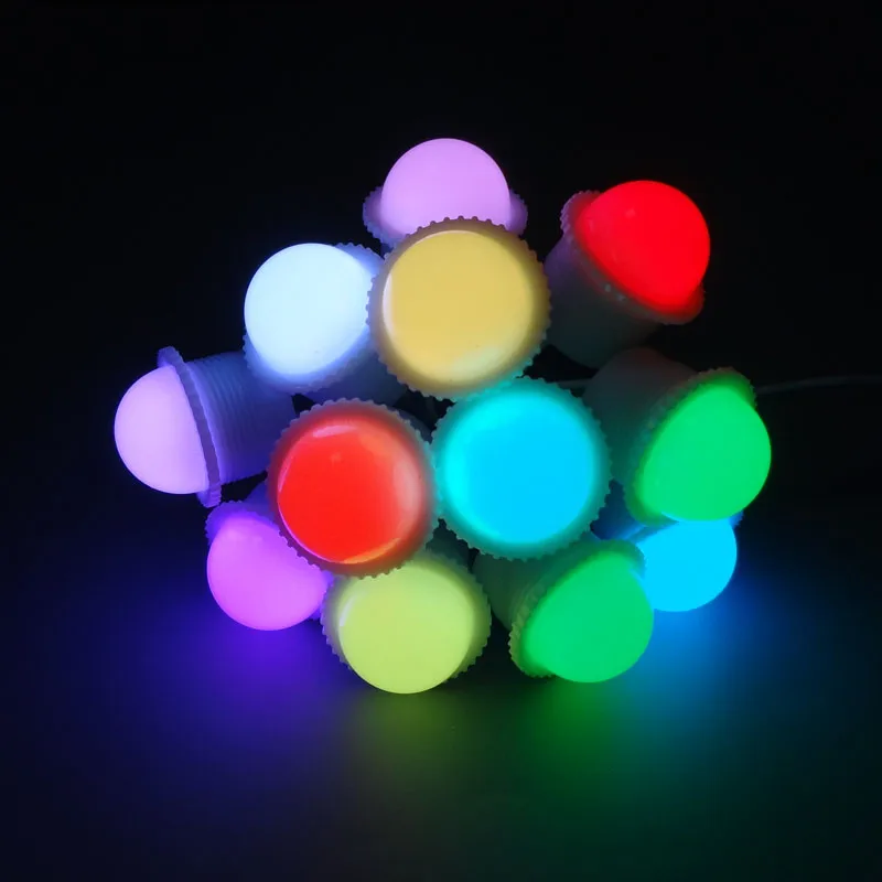 

diameter 26mm transparent/milky cover led module DC12V WS2811 led pixel Point Light 3leds 5050 SMD RGB waterproof