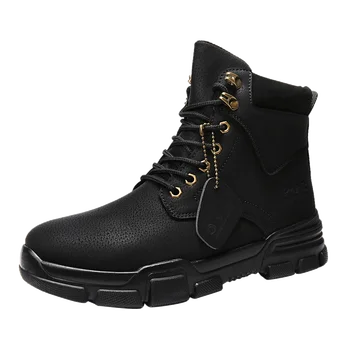 

New Men Boots Ankle Rubber Military Combat Boots Men Sneakers Casual Shoes Outdoor Work Safety Boots Men Hiking Shoes YGd-2806