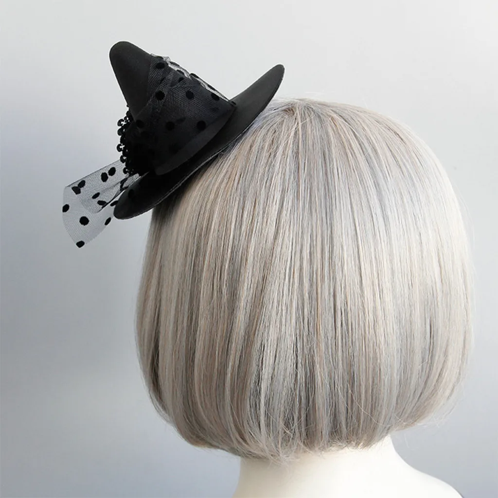 Hats Retro Gothic Unisex Custume Cosplay Black Hat Small Light-up Funny Headband Party Top Hat#35