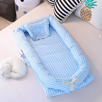 

Newborn Baby Bed Removable Baby Crib Portable Washable Baby Travel Bed Nest Cotton Crib Outdoor Bed for Infant Kids Bedding