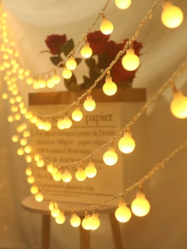 

Stargirl 1.5M 3M 6M Fairy Garland LED Ball String Lights Waterproof For Christmas Wedding Home Indoor Decoration Battery Powered