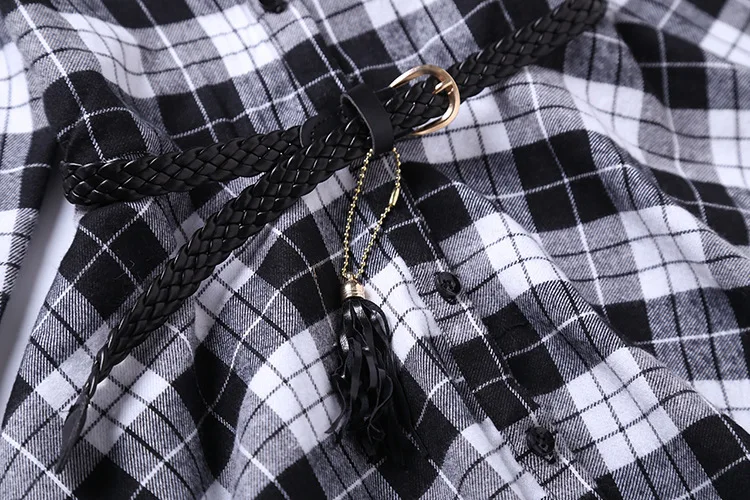 Teen Casual Girl Dresses  Fashion Plaid Letter Kids Long Sleeve Clothes Spring Autumn Children Dress For Girls 3 to 13 Years (22)