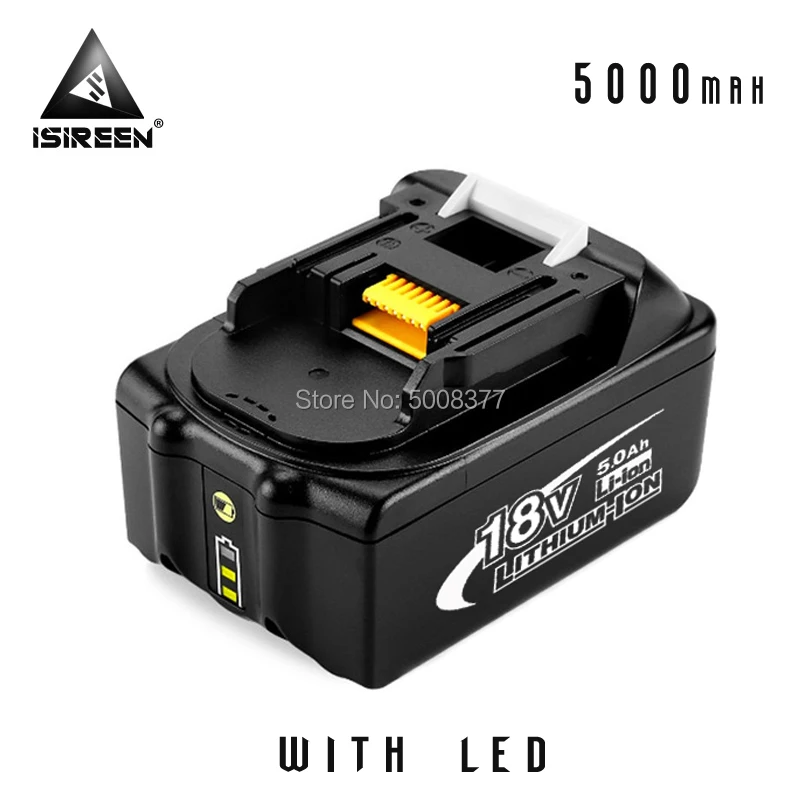 

BL1850 5000mAh Li-ion Battery Packs Replacement for Makita 18V BL1830 BL1840 Power Tool Rechargeable Battery 194230-4 LXT400