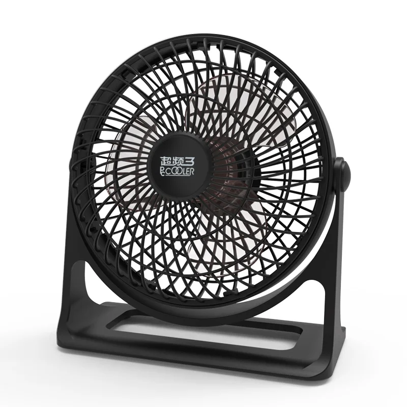 Pccooler настольный USB порт вентилятор для офиса/дома/спальни тихий маленький вентилятор с сильным вентилятором с кнопкой ВКЛ/ВЫКЛ - Цвет: Черный