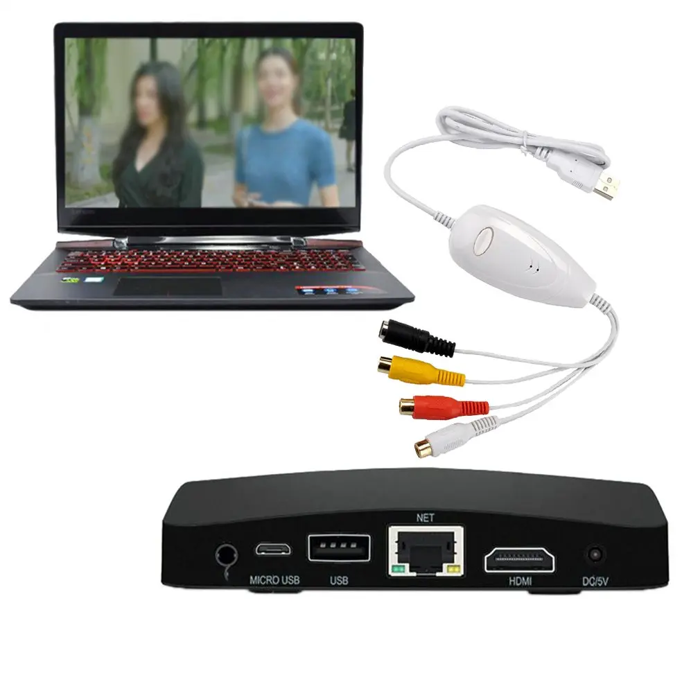Usb Захват аудио, Видео Vhs конвертер DVD карты захвата видеокамеры ТВ коробка старый Vhs лента в цифровой файл