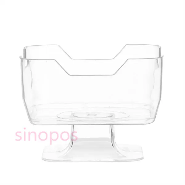 10 шт одноразовый прозрачный пластиковый цилиндрический Квадратный маленький Кубок, чашка для мороженого, держатель для Мусса/пудинга, SP01
