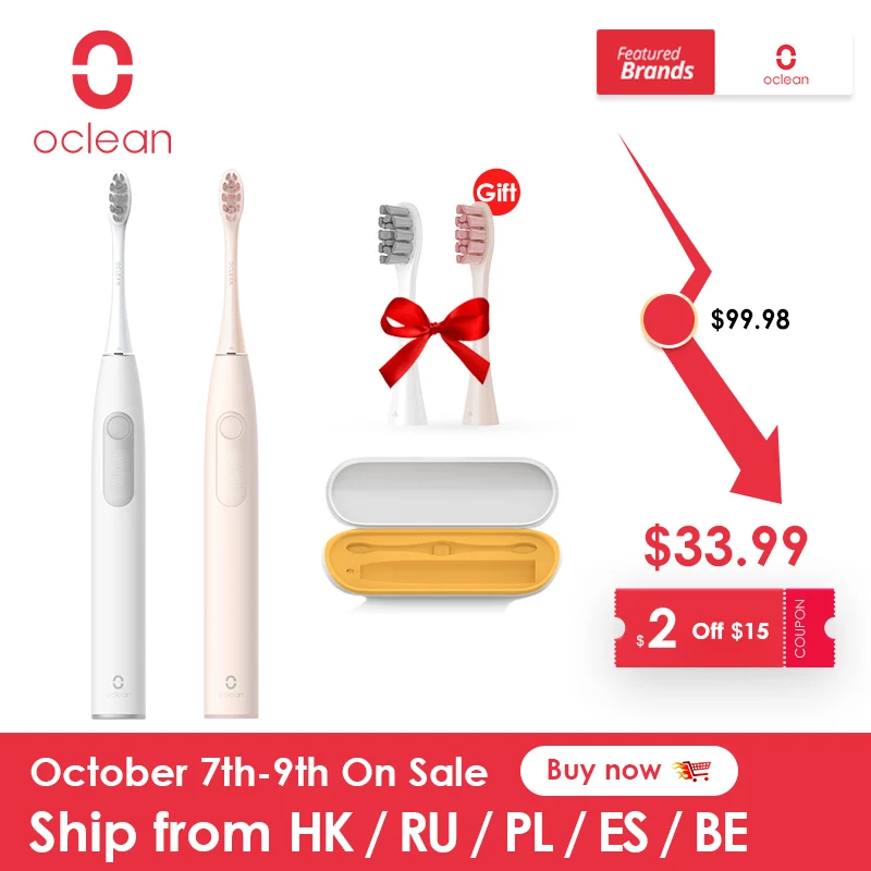 Global Version Oclean Z1 Sonic Electric Toothbrush IPX7 Waterproof Ultrasonic Automatic Fast Charging Sonic Toothbrush alduts