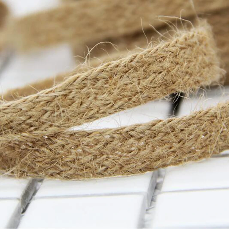 Ribbon Decoration Ribbon Supplies Webbing Craft Supplies Jute Ribbon 10M/Roll Jute Burlap Ribbon Vintage Rustic Wedding Party Christmas Decor DIY Crafts Gift Packaging