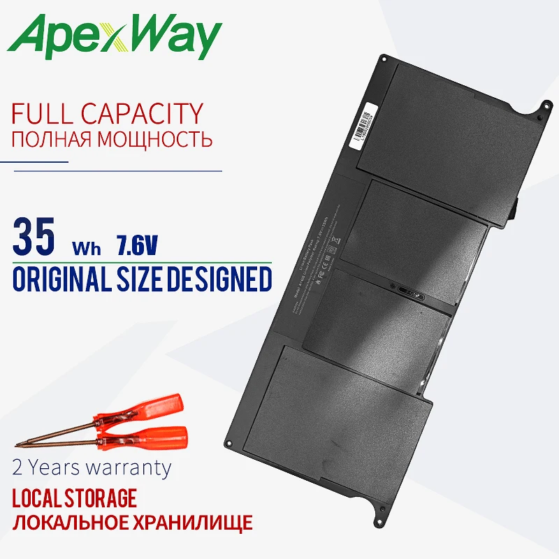 

ApexWay 35WH 7.6V a1406 New Laptop Battery for Apple MacBook Air 11" A1406 A1495 A1370 2011 Version A1465 (2012-2015 ) Version