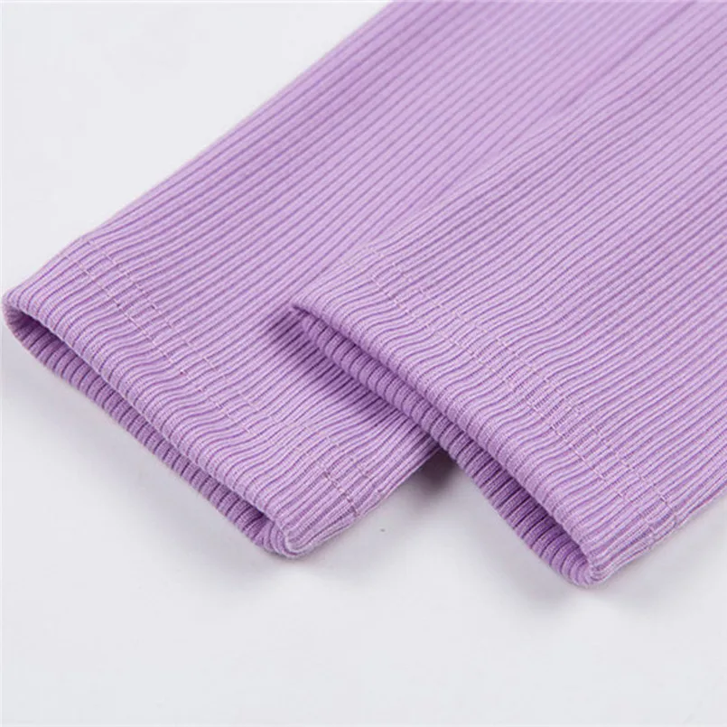 Casual Slim T Shirt Women Long Sleeve Tees Shirt Letter Embroidery T Shirt Turtleneck Autumn Purple Fashion T-shirt New 40DE24 (1)